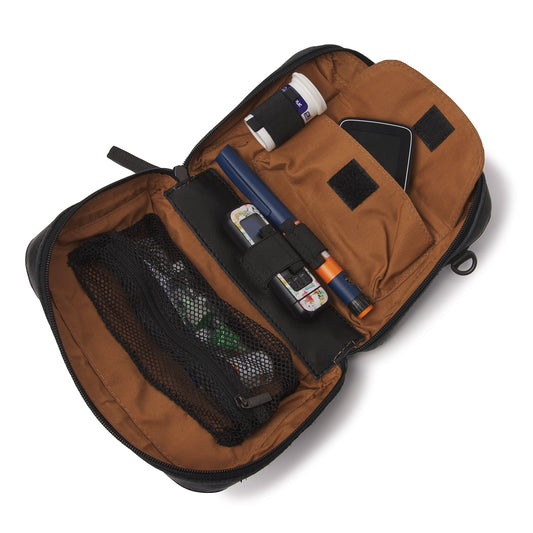 Hand Schoudertas Voor Diabetes 1 – Brown | Sweet Collections